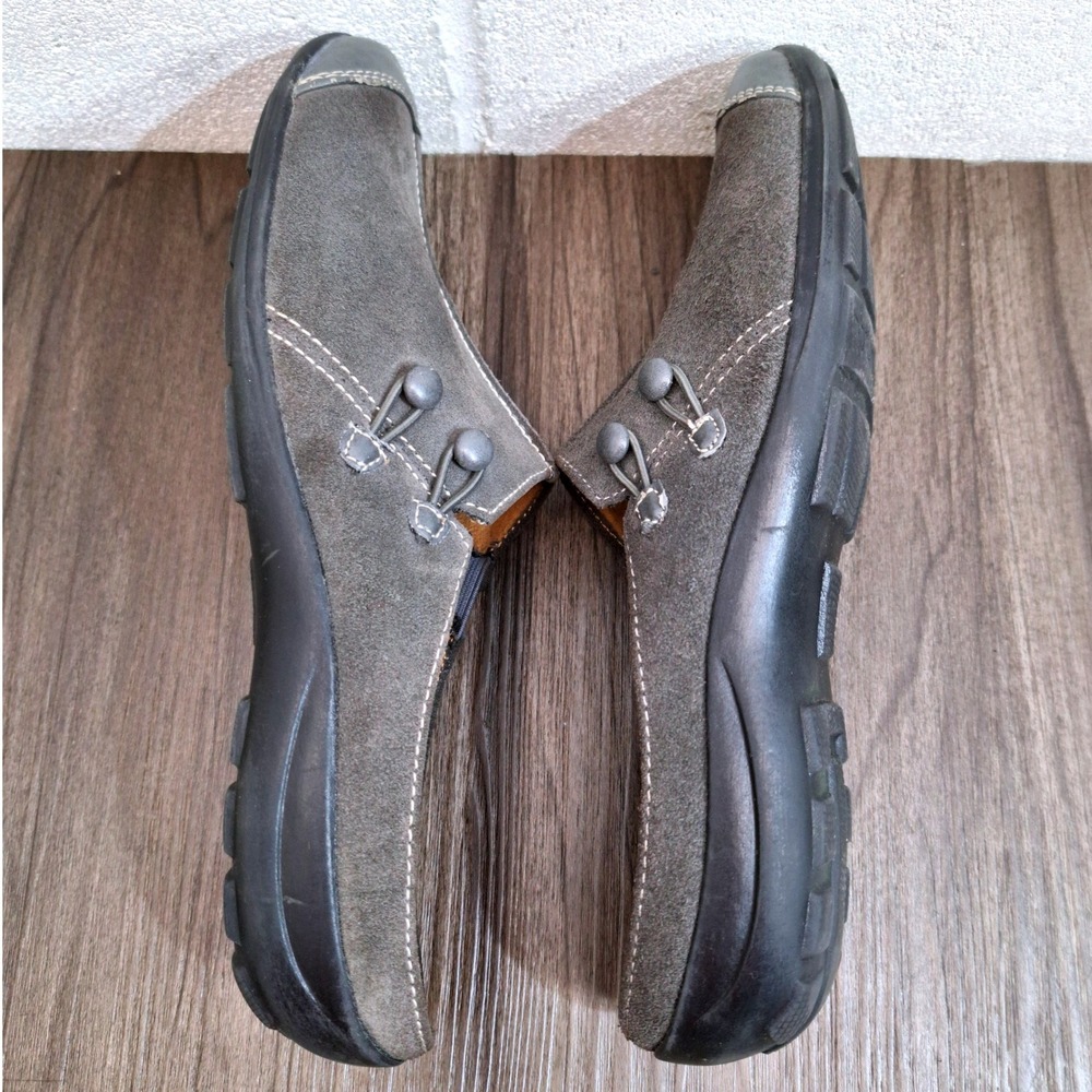 Natural Soul by Naturalizer Women's Size 9 M Gray Suede Slip On Mules Clogs - Picture 3 of 7